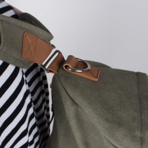 Detail vom coolen Weekender von Kollegg - auch als Rucksack tragbar. Bei uns können Sie Ihren Bag auch personalisieren lassen.